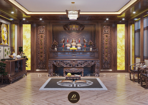 Bàn thờ gỗ óc chó BT-02